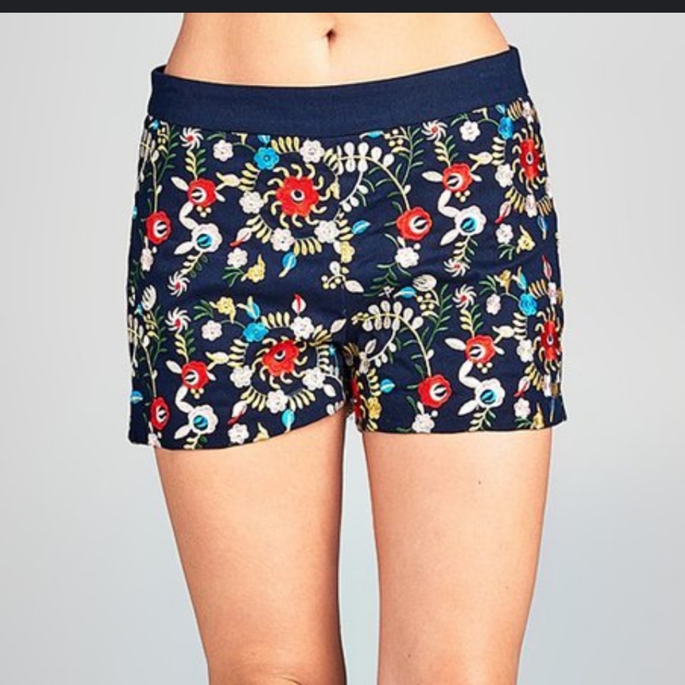 Velzera Embroidered Dress Shorts.
